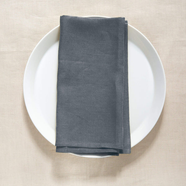 Linen Grey Napkins- Set of 6 – Belletabledecor